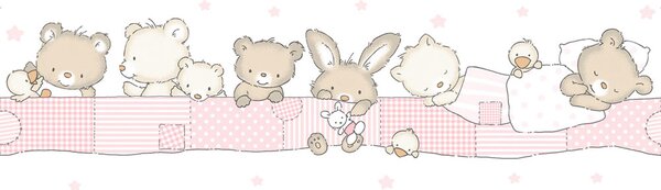 Dětská samolepící bordura se zvířátky 471-2, Pippo, ICH Wallcoverings