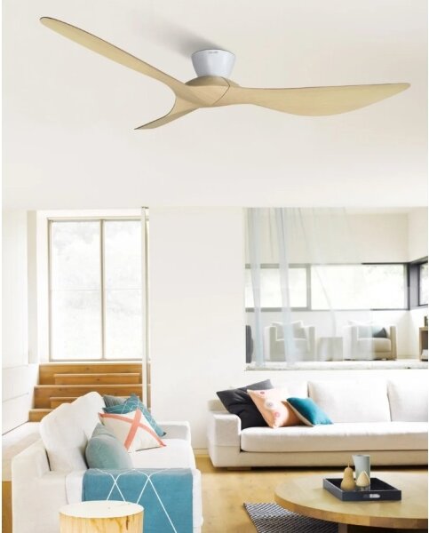 Lucci Air 514031 - Stropní ventilátor KOTARA pr. 137 cm béžová/bílá + DO