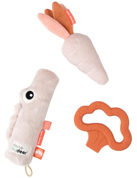 -25 % Dny MOMENTI– Sada růžových látkových senzorických hraček Done by Deer Tiny Croco