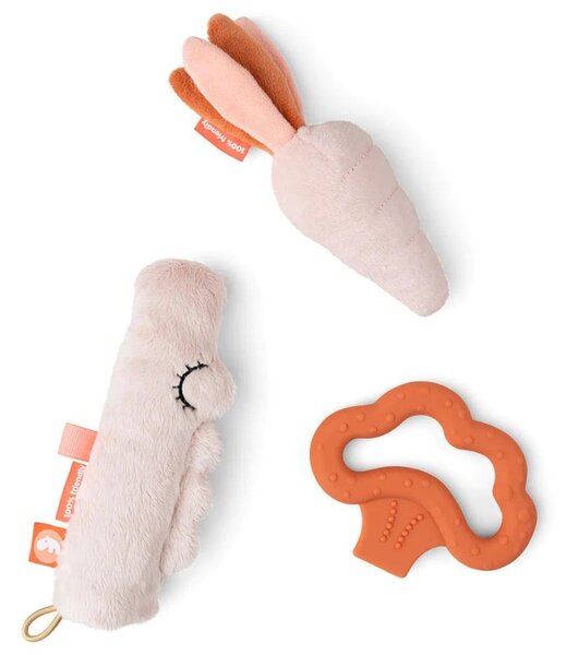 -25 % Dny MOMENTI– Sada růžových látkových senzorických hraček Done by Deer Tiny Croco