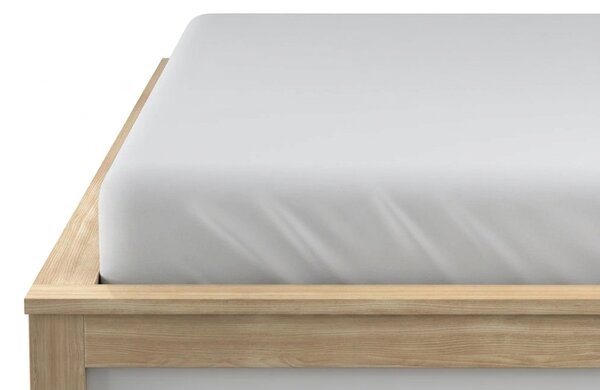 Napínací prostěradlo z mikrovlákna stříbrné 90 x 200 cm