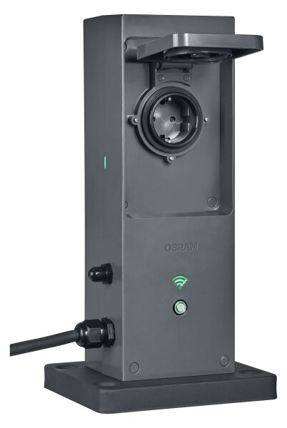 Osram - Chytrý venkovní zásuvkový sloupek 2Z SCHUKO s Wi-Fi opakovačem IP44