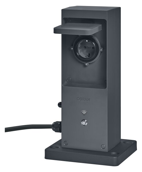 Osram - Chytrý venkovní zásuvkový sloupek 2Z SCHUKO s Wi-Fi opakovačem IP44