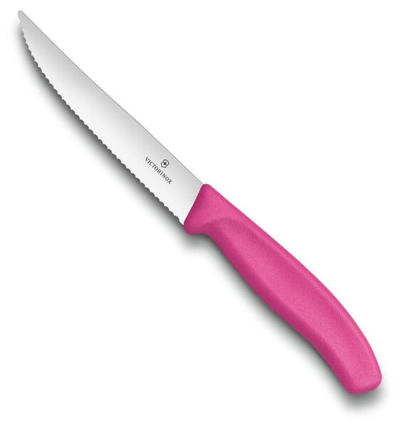 Nůž na steak zoubkovaný SWISS CLASSIC 12 cm růžový - Victorinox (Swiss Classic Gourmet steakový nůž 12cm růžový - Victorinox)
