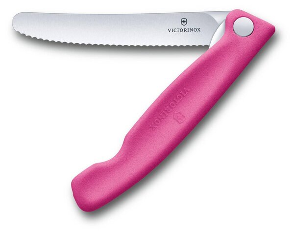 Skládací svačinový nůž SWISS CLASSIC růžový - Victorinox (SWISS CLASSIC Skládací zoubkovaný nůž růžový - Victorinox)