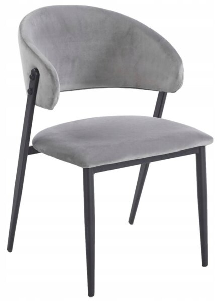 Furnitex Čalouněná Židle K48-FX Šedý Samet Riviera 91
