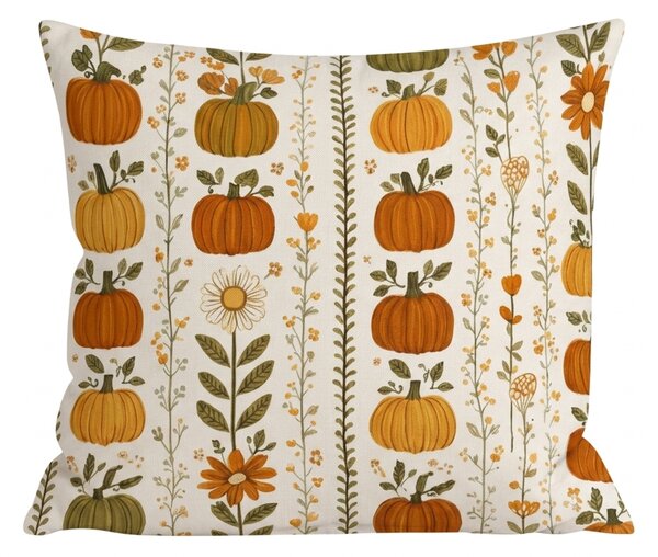 Flanelový povlak na polštář PUMPKIN LINES 45x45 cm, barevný