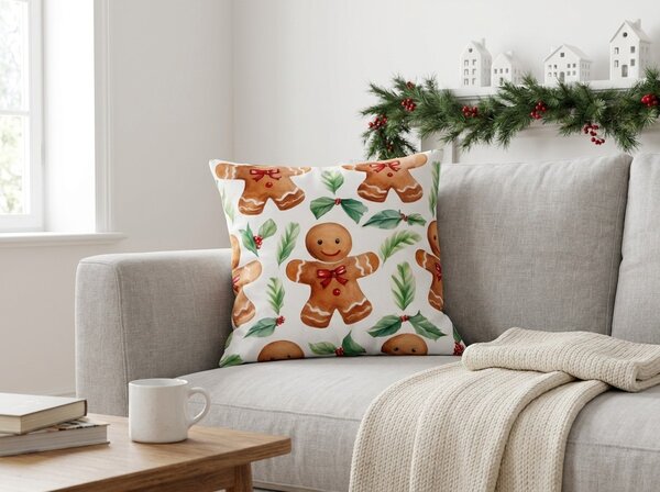 Flanelový povlak na polštář MERRY GINGER 45x45 cm, barevný