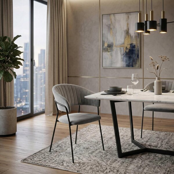 Furnitex Čalouněné Židle K4-FX (B) Riviera 91 Šedá