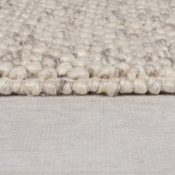 Krémový ručně tkaný koberec s příměsí vlny 160x230 cm Minerals Border – Flair Rugs