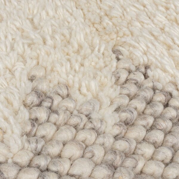 Krémový ručně tkaný koberec s příměsí vlny 160x230 cm Minerals Border – Flair Rugs