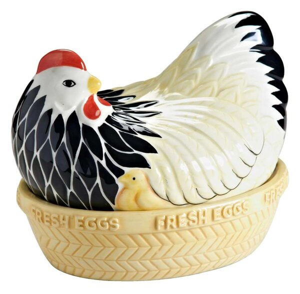 Mísa s víkem ve tvaru slepice Mother Hen Nest kropenatá - MASON CASH (Slepičí hnízdo Mother Hen Nest - MASON CASH)