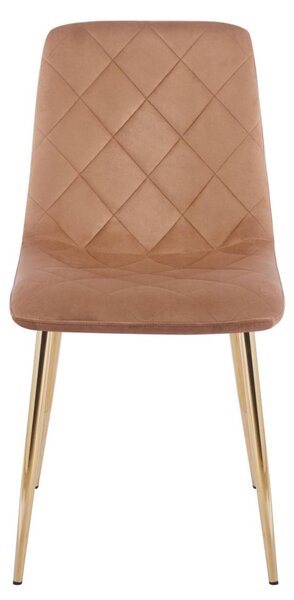 Furnitex Židle K6-FX (G) sametová látka cappuccino Riviera 24