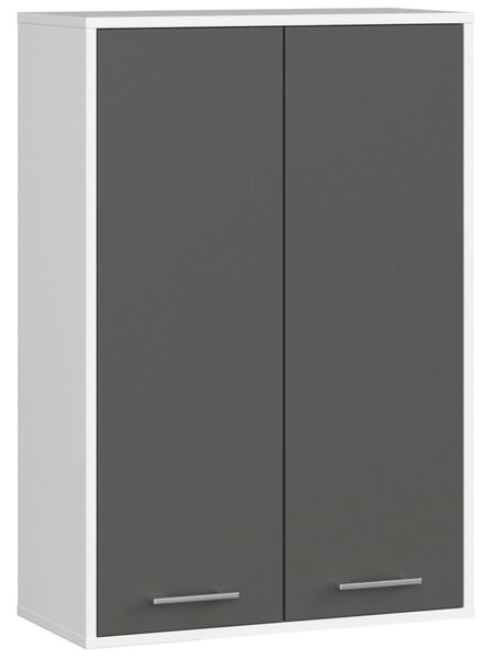Ak furniture Závěsná koupelnová skříňka Fin W64 64 cm bílá/grafit