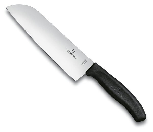 Japonský Nůž Santoku SWISS CLASSIC 17 cm černý - Victorinox (SWISS CLASSIC Santoku Japonský Nůž 17 cm černý - Victorinox)