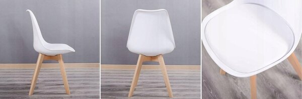 Ekspand | Židle DSW Sky - černá - čalouněná - skandinávský design - pohodlná a moderní
