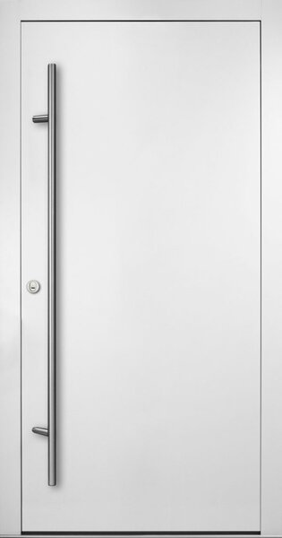 FM TÜREN Vchodové dveře s ocelovým opláštěním FM Turen model DS00 Orientace dveří: Levé, otevírání dovnitř, Dekor: Bílá, Standardní rozměr: 98 cm x 208 cm - vnější rozměr rámu