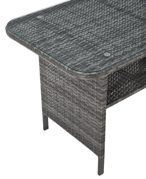 4dílná sada zahradního ratanového nábytku BestBerg Florence BBRF-1006G / šedá