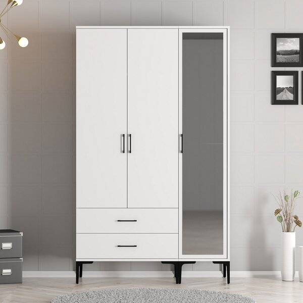 Šatní skříň Kiara RT (bílá). Akce -25%