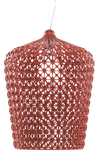 Závěsná svítidlo Kartell, Kabuki, Červená, Obývací pokoj, Plast, Design