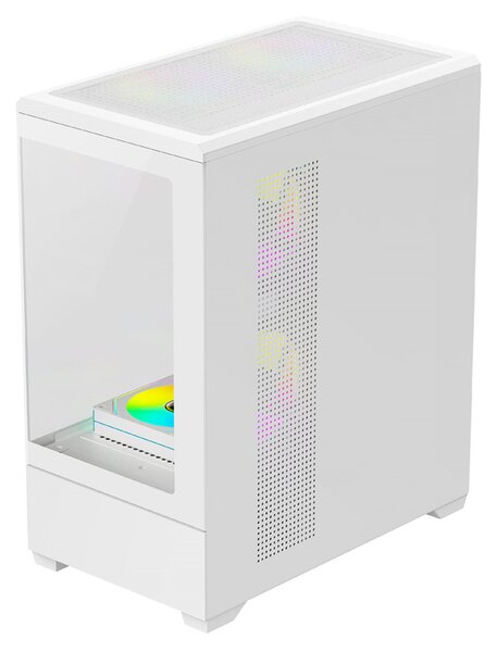 Počítačová skříň DarkFlash C365 (bílá) + 5 ventilátorů