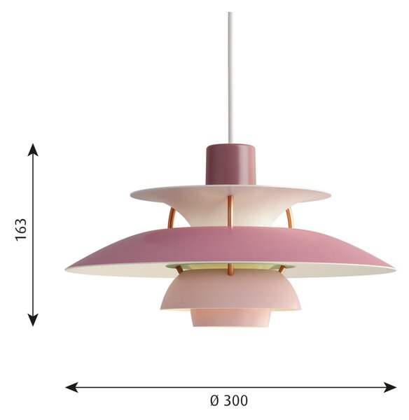 Závěsná lampa PH 5 Mini Hues of Rose