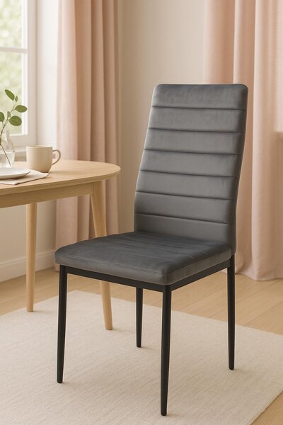 Ekspand | Čalouněná židle LR-1494 - šedá - ergonomická, moderní design, vysoce kvalitní koženka