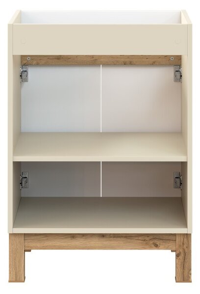 Comad Skříňka pod umyvadlo Bali Nature s deskou 60 cm kašmírová/dub wotan