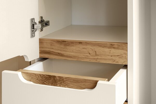 Comad Koupelnová sestava Bali Nature s deskou a skříňkami 60 cm kašmírová/dub wotan