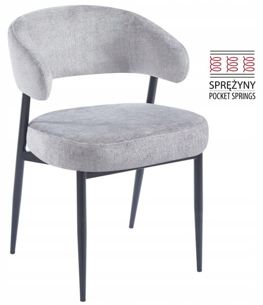 Furnitex Čalouněné Jídelní Židle K38-FX Šedé Perfect Harmony 82