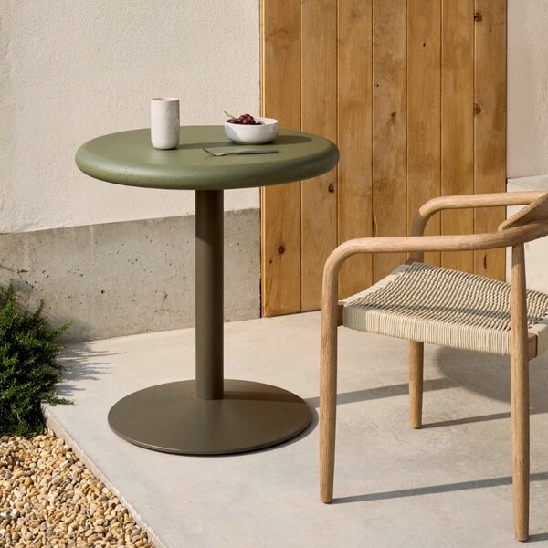 Zelený cementový bistro stolek Kave Home Esilda 70 cm