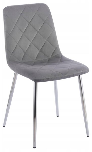 Furnitex čalounená židle K6-FX (S) Šedá-Stříbrná R91