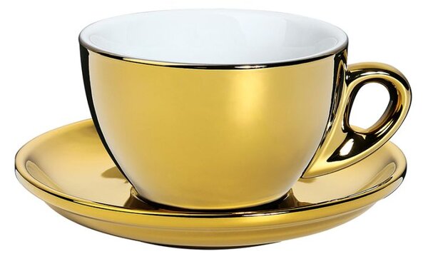 Porcelánový šálek na cappuccino ROMA zlatý 100 ml - Cilio (Cappuccino šálek, zlatý 100 ml - Cilio)