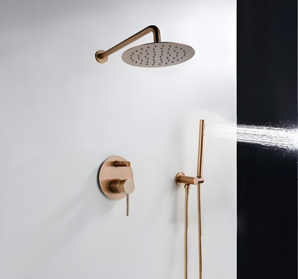 Rea Lungo, podomítková sprchová sada + BOX, měděná lesklá, REA-P7999