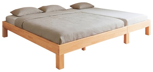 POSTEL PRO CELOU RODINU, 270/200 cm, jádrový buk MID.YOU - Manželské postele, Online Only