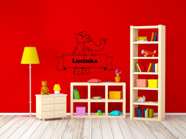 Samolepka Slon s cedulkou