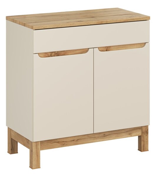 Comad Skříňka pod umyvadlo Bali Casad s deskou 80 cm kašmírová/dub wotan