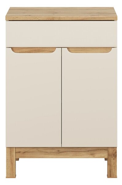 Comad Skříňka pod umyvadlo Bali Casad s deskou 60 cm kašmírová/dub wotan