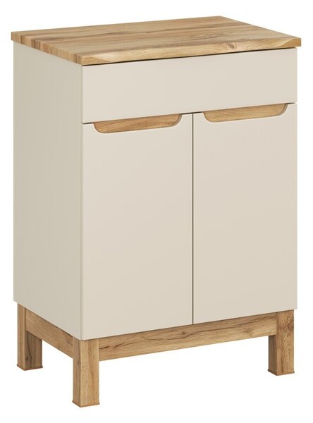 Comad Skříňka pod umyvadlo Bali Nature s deskou 60 cm kašmírová/dub wotan