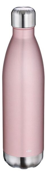 ELEGANTE termoláhev 0,75 l, růžová - Cilio (Nerezová láhev 0,75 l, růžová - Cilio)