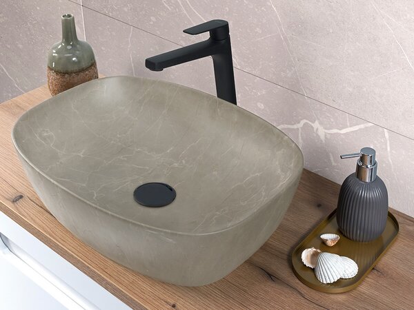 Comad Závěsná skříňka Aster Nature Anna s deskou a umyvadlem 80 cm bílá/dub cremona