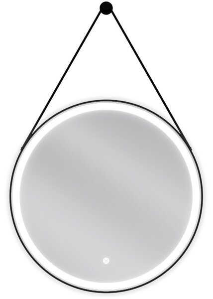 Mexen Reni, LED koupelnové zrcadlo s podsvícením 60x60 cm, 6000K, černý rám, ochrana proti zamlžování, 9812-060-060-611-70