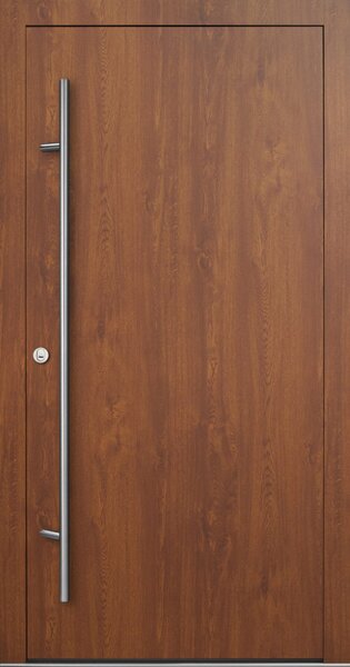 FM TÜREN Vchodové dveře s ocelovým opláštěním FM Turen model DS00 Orientace dveří: Levé, otevírání dovnitř, Dekor: Zlatý dub, Standardní rozměr: 98 cm x 208 cm - vnější rozměr rámu