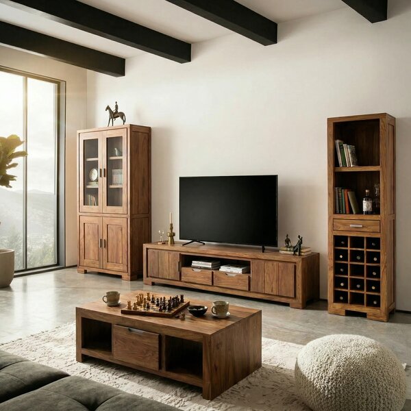 Sob nábytek - TV stolek z masivu 205 cm Margao palisandr - F0SPR-08