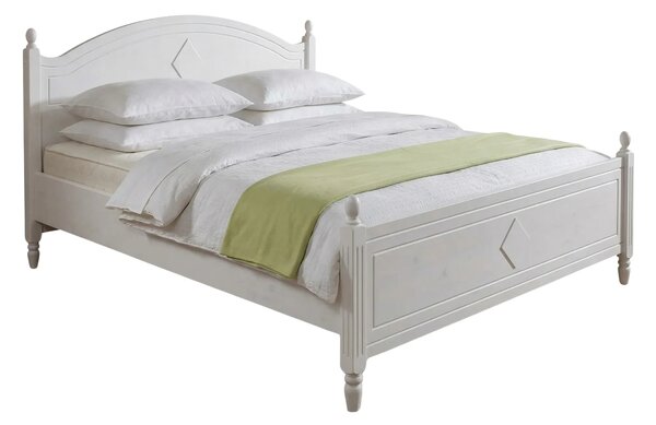 Sob nábytek - Bílá dřevěná postel 180x200 Swedish Blond borovice - F0SWB-021