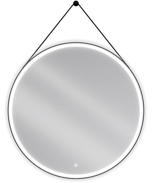 Mexen Reni, LED koupelnové zrcadlo s podsvícením 100x100 cm, 6000K, černý rám, ochrana proti zamlžování, 9812-100-100-611-70