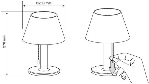 Goldlux Viola solární stolní lampa 1x W bílá-stříbrná 325457