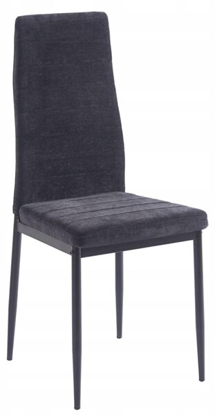 Furnitex Jídelní Židle Černá Sametová Látka Dřevěné Nohy Klasický Design
