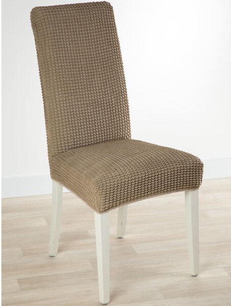 Super strečové potahy GLAMOUR oříškové židle s opěradlem 2 ks 40 x 40 x 60 cm