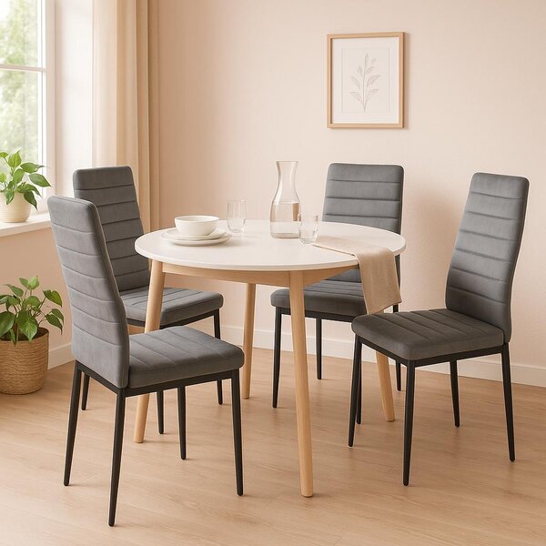 Ekspand | Čalouněná židle LR-1494 - šedá - ergonomická, moderní design, vysoce kvalitní koženka